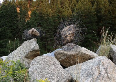 Amy Hoagland, How Do They Belong. Copper coated welding rods, rocks from Boulder Canyon. ©Amy Hoagland 2020. Courtesy of the artist.